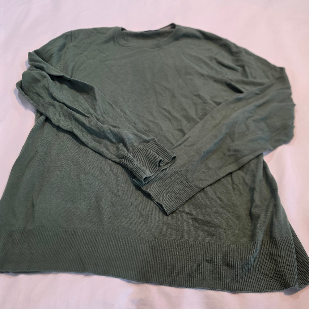 Old Navy Crew Sweater Mens XL Sage Green Excellent Cotton Pullover 447753-01